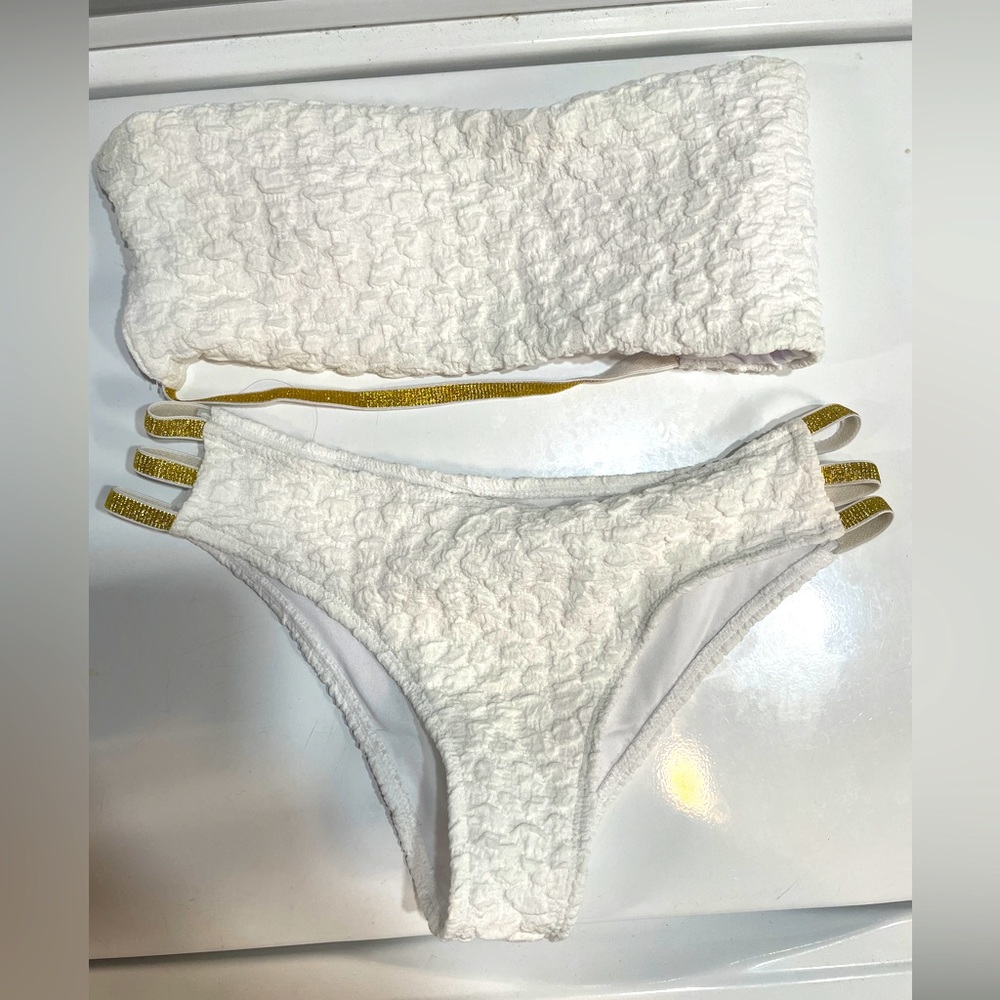 White & Gold Bikini